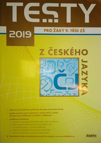 Testy z českého jazyka pro žáky 9. tříd ZŠ 2019