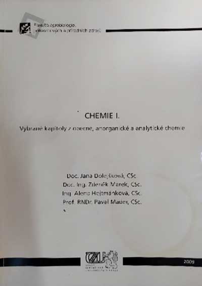 Chemie I. Vybrané kapitoly z obecné, anorganické a analytické chemie